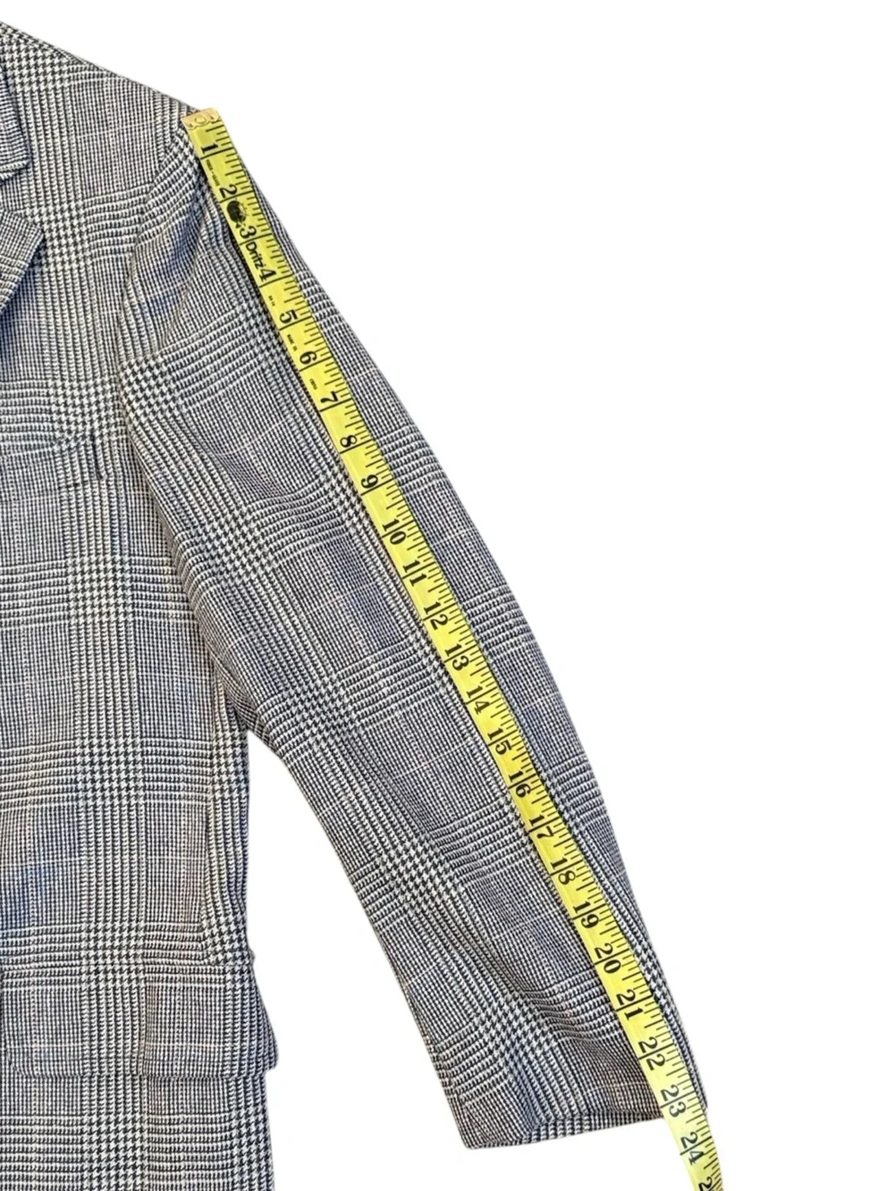 Vintage 70s Brooks Brothers USA Silk Wool Glen Plaid Houndstooth Blazer Coat 40R